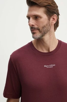 Marc O'Polo t-shirt bawełniany męski kolor bordowy z nadrukiem 426201251382