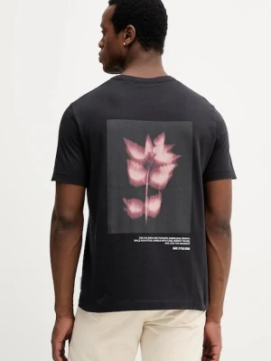 Marc O'Polo t-shirt bawełniany męski kolor czarny z nadrukiem 5000007146