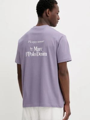 Marc O'Polo t-shirt bawełniany męski kolor fioletowy z nadrukiem 5000006584