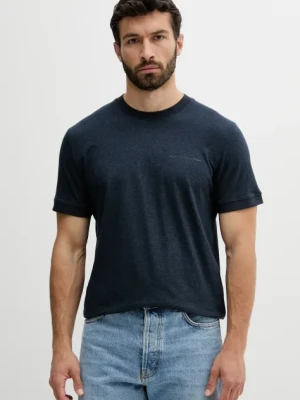 Marc O'Polo t-shirt bawełniany męski kolor granatowy gładki 5000006558