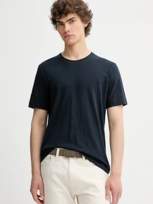 Marc O'Polo t-shirt bawełniany męski kolor granatowy gładki 536217651270
