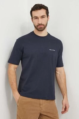 Marc O'Polo t-shirt bawełniany męski kolor granatowy gładki 422208351374