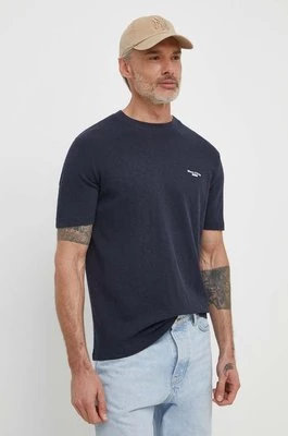 Marc O'Polo t-shirt bawełniany męski kolor granatowy gładki M63223251098