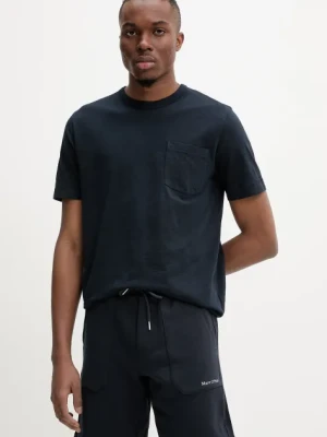 Marc O'Polo t-shirt bawełniany męski kolor granatowy gładki M23217651204
