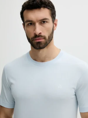 Marc O'Polo t-shirt bawełniany męski kolor niebieski gładki 524201251054