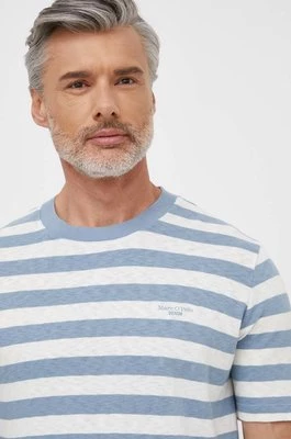 Marc O'Polo t-shirt bawełniany męski kolor niebieski wzorzysty M63228151100