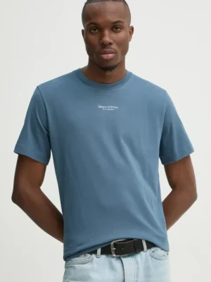 Marc O'Polo t-shirt bawełniany męski kolor niebieski z nadrukiem 520201251382