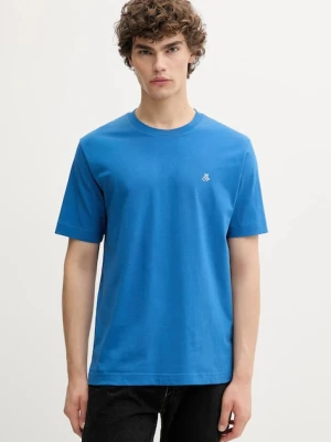 Marc O'Polo t-shirt bawełniany męski kolor niebieski z nadrukiem 526201251054
