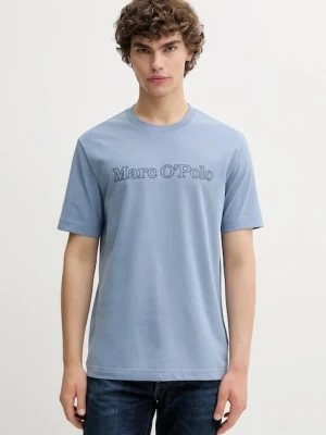 Marc O'Polo t-shirt bawełniany męski kolor niebieski z nadrukiem 526201251154