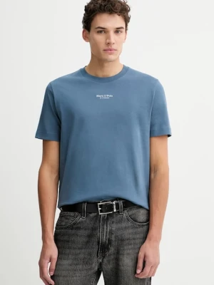 Marc O'Polo t-shirt bawełniany męski kolor niebieski z nadrukiem 620201251382