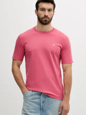 Marc O'Polo t-shirt bawełniany męski kolor różowy gładki 524201251054