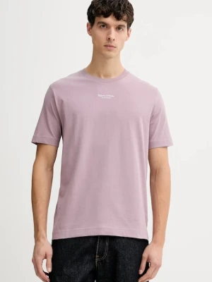Marc O'Polo t-shirt bawełniany męski kolor różowy z nadrukiem 620201251382
