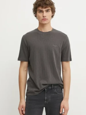 Marc O'Polo t-shirt bawełniany męski kolor szary gładki B61223251098