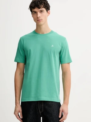 Marc O'Polo t-shirt bawełniany męski kolor zielony gładki 620201251054