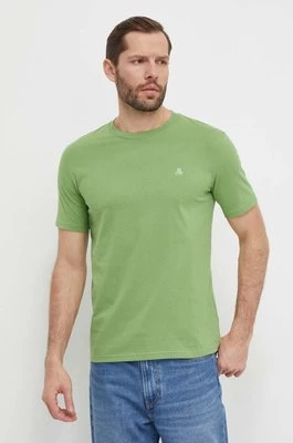 Marc O'Polo t-shirt bawełniany męski kolor zielony gładki 421201251054