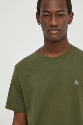 Marc O'Polo t-shirt bawełniany męski kolor zielony gładki 421201251054