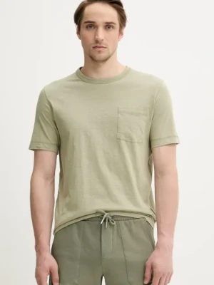 Marc O'Polo t-shirt bawełniany męski kolor zielony gładki M23217651204