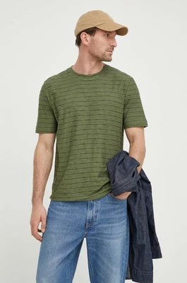 Marc O'Polo t-shirt bawełniany męski kolor zielony wzorzysty 422218651040