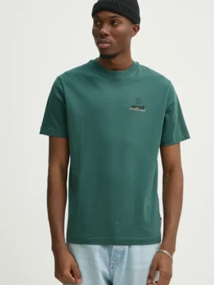 Marc O'Polo t-shirt bawełniany męski kolor zielony z nadrukiem 5000005429