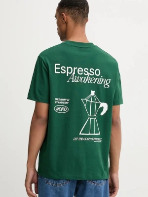 Marc O'Polo t-shirt bawełniany męski kolor zielony z nadrukiem 5000007619