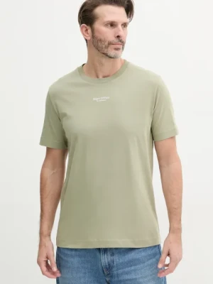 Marc O'Polo t-shirt bawełniany męski kolor zielony z nadrukiem 523201251382
