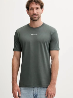 Marc O'Polo t-shirt bawełniany męski kolor zielony z nadrukiem B21201251382