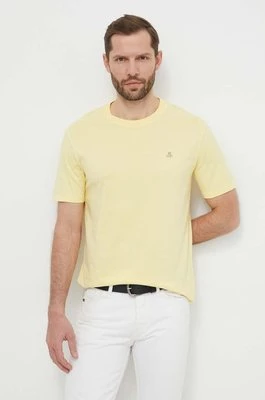 Marc O'Polo t-shirt bawełniany męski kolor żółty gładki 421201251054