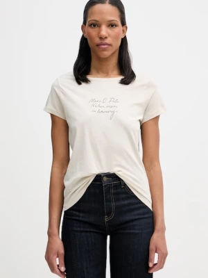 Marc O'Polo T-shirt damski bawełniany beżowy