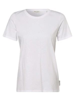 Marc O'Polo T-shirt damski Kobiety Bawełna biały jednolity,