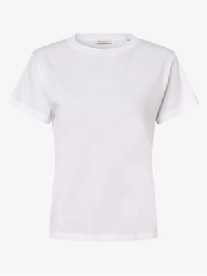 Marc O'Polo T-shirt damski Kobiety Bawełna biały jednolity,
