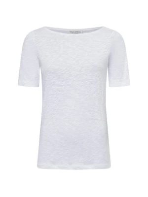 Marc O'Polo T-shirt damski Kobiety Bawełna biały jednolity,
