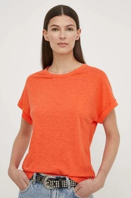 Marc O'Polo t-shirt damski kolor pomarańczowy