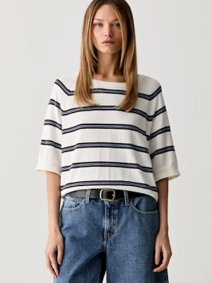 Marc O'Polo T-shirt damski z modalem beżowy