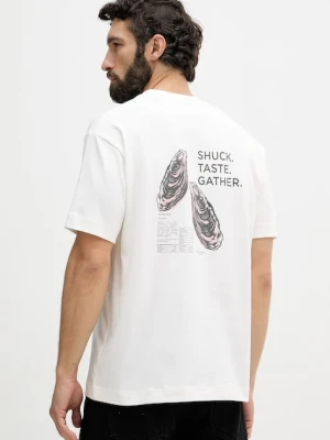 Marc O'Polo T-shirt męski bawełniany beżowy
