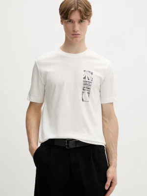 Marc O'Polo T-shirt męski bawełniany beżowy