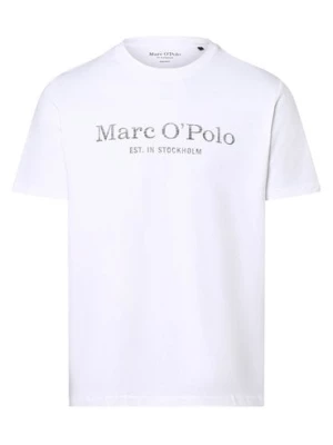 Marc O'Polo T-shirt męski Mężczyźni Bawełna biały nadruk,