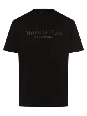 Marc O'Polo T-shirt męski Mężczyźni Bawełna czarny nadruk,