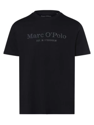 Marc O'Polo T-shirt męski Mężczyźni Bawełna niebieski nadruk,