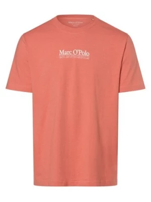 Marc O'Polo T-shirt męski Mężczyźni Bawełna pomarańczowy|różowy nadruk,