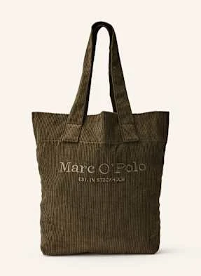 Marc O'polo Torba Shopper Medium Ze Sztruksu gruen