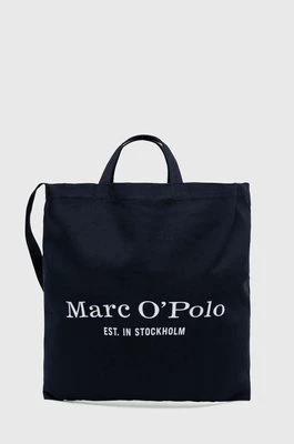 Marc O'Polo torebka bawełniana kolor granatowy B0118680301800