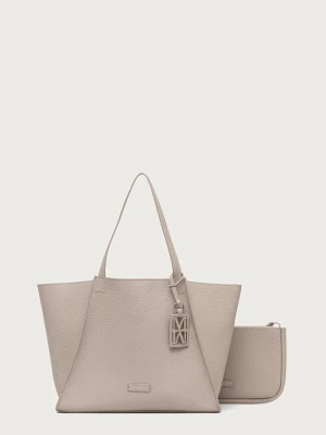 Marc O'Polo torebka shopper damska skórzana beżowy