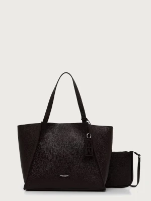 Marc O'Polo torebka shopper damska skórzana bordowy