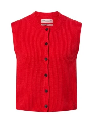 Marc O'Polo Wełniany kardigan damski Kobiety czerwony jednolity,