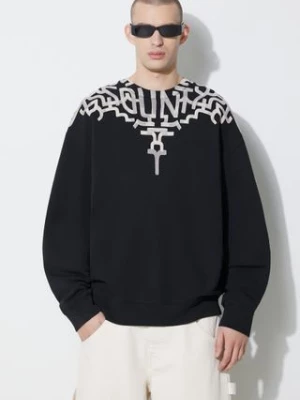 Marcelo Burlon bluza bawełniana Graffiti Wings Comfort Crew męska kolor czarny z nadrukiem CMBA097S24FLE001100C