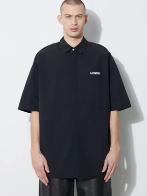 Marcelo Burlon koszula Logo Nylon Over Shirt męska kolor czarny relaxed z kołnierzykiem klasycznym CMGG005S24FAB0011001