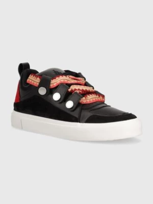 Marcelo Burlon sneakersy skórzane Ticinella Sneaker kolor czarny CMIA097S24LEA0011028