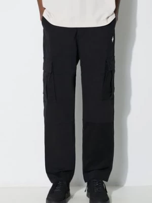 Marcelo Burlon spodnie Cross Cotton Cargo męskie kolor czarny w fasonie cargo CMCF014S24FAB0011001