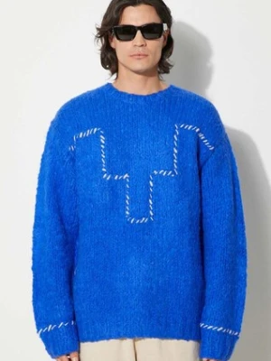 Marcelo Burlon sweter z domieszką wełny Cross Block Knit Comfort Crew