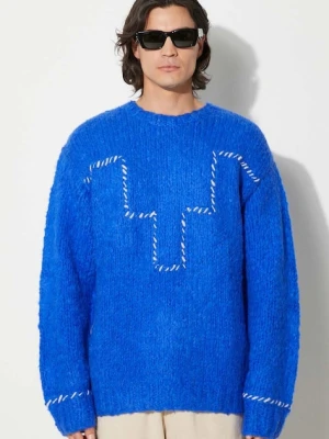 Marcelo Burlon sweter z domieszką wełny Cross Block Knit Comfort Crew